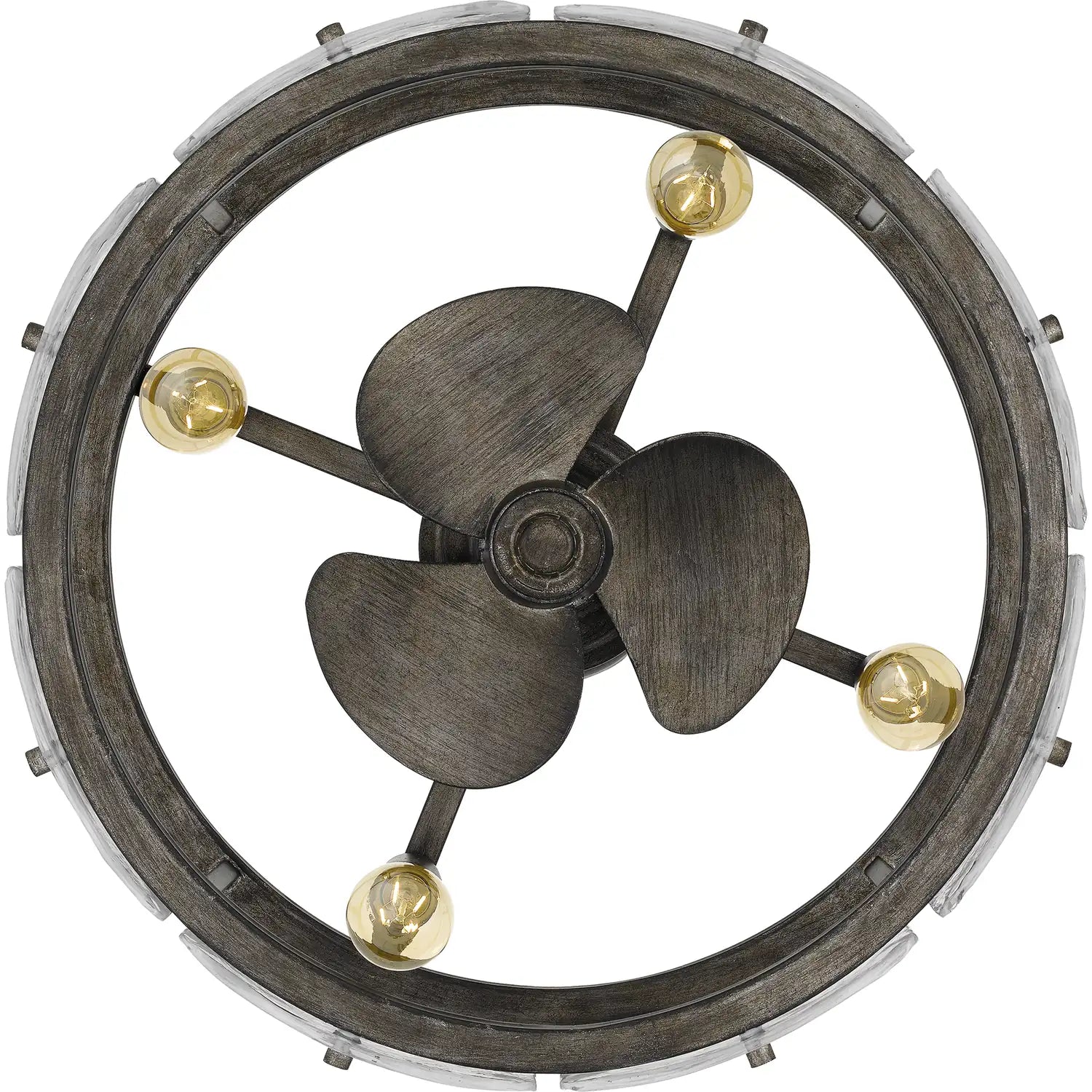 QUOIZEL, FORTRESS FANDELIER, SEMI FLUSH MOUNT LIGHT