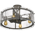 QUOIZEL, FORTRESS FANDELIER, SEMI FLUSH MOUNT LIGHT