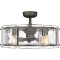 QUOIZEL, FORTRESS FANDELIER, SEMI FLUSH MOUNT LIGHT