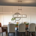 QUOIZEL, FORTRESS ISLAND CHANDELIER, LINEAR LIGHT