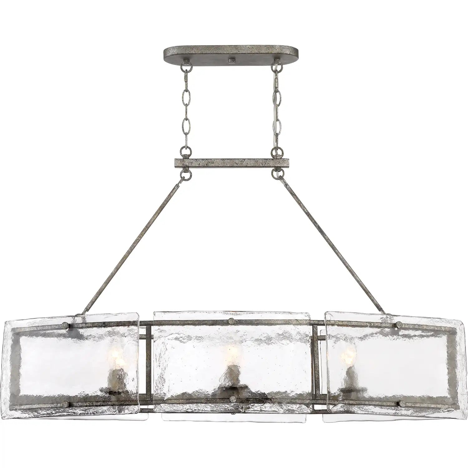 QUOIZEL, FORTRESS ISLAND CHANDELIER, LINEAR LIGHT