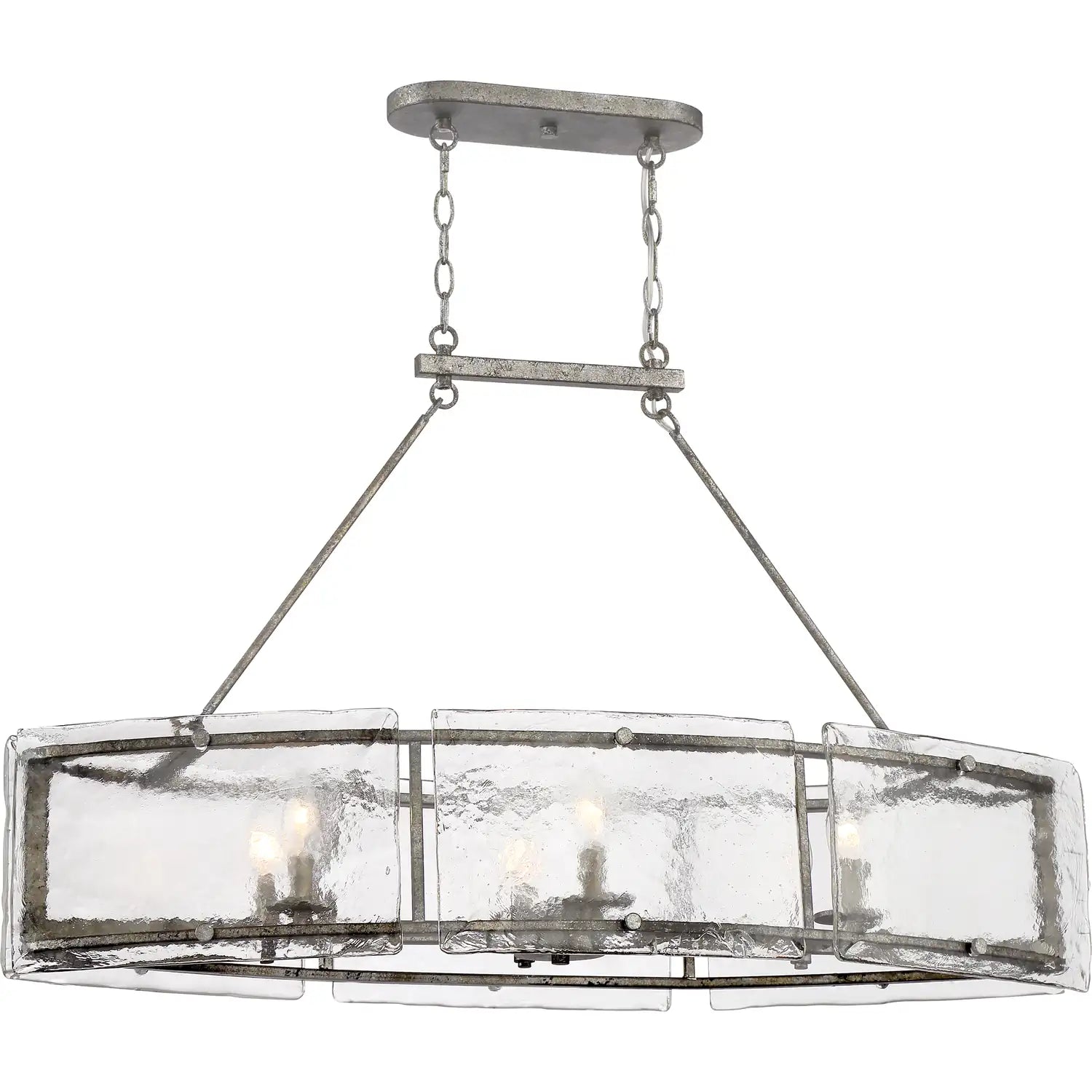 QUOIZEL, FORTRESS ISLAND CHANDELIER, LINEAR LIGHT
