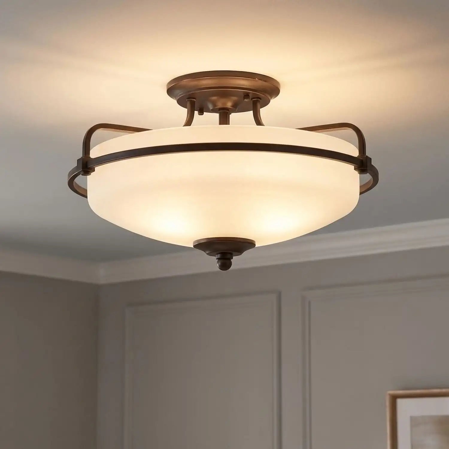 QUOIZEL, GRIFFIN FLUSH MOUNT, FLUSH MOUNT CEILING LIGHTS