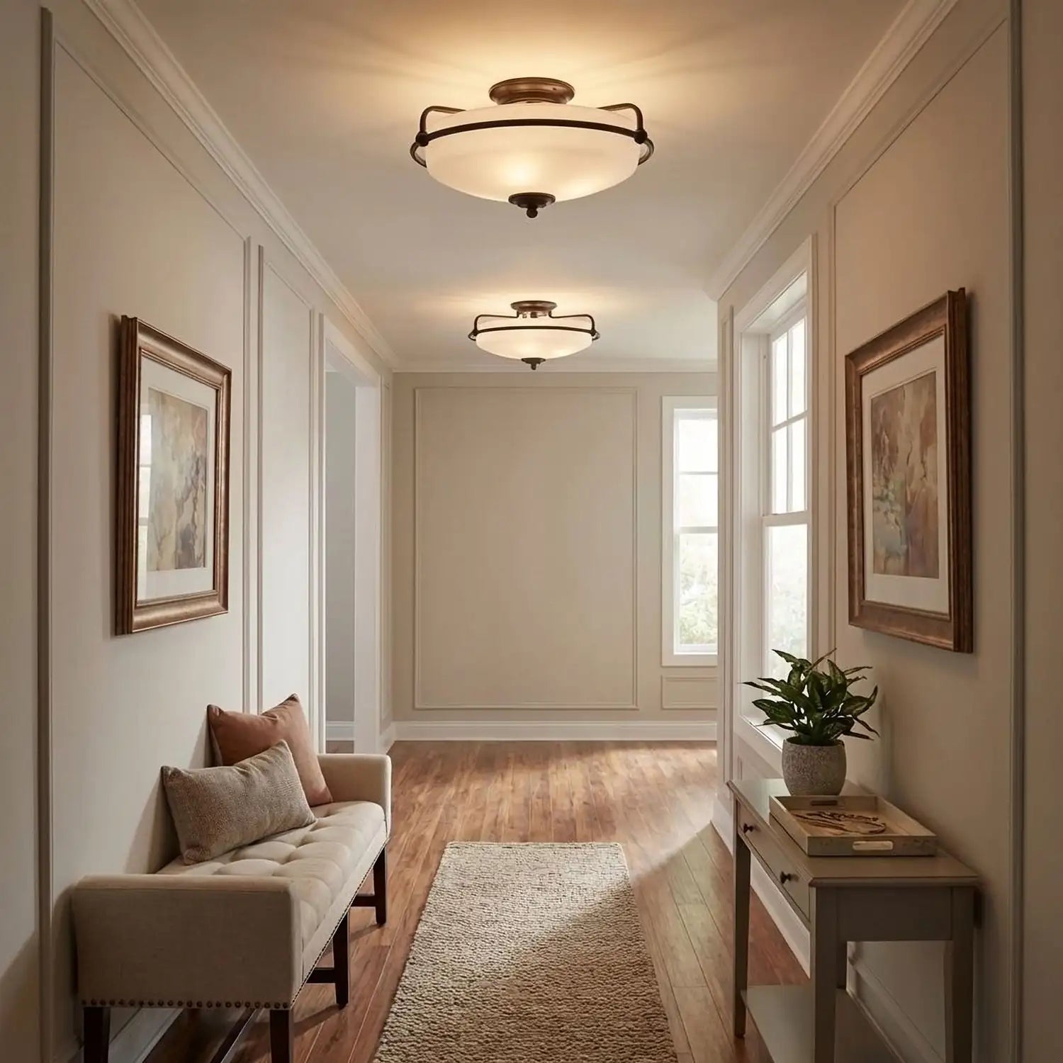 QUOIZEL, GRIFFIN FLUSH MOUNT, FLUSH MOUNT CEILING LIGHTS