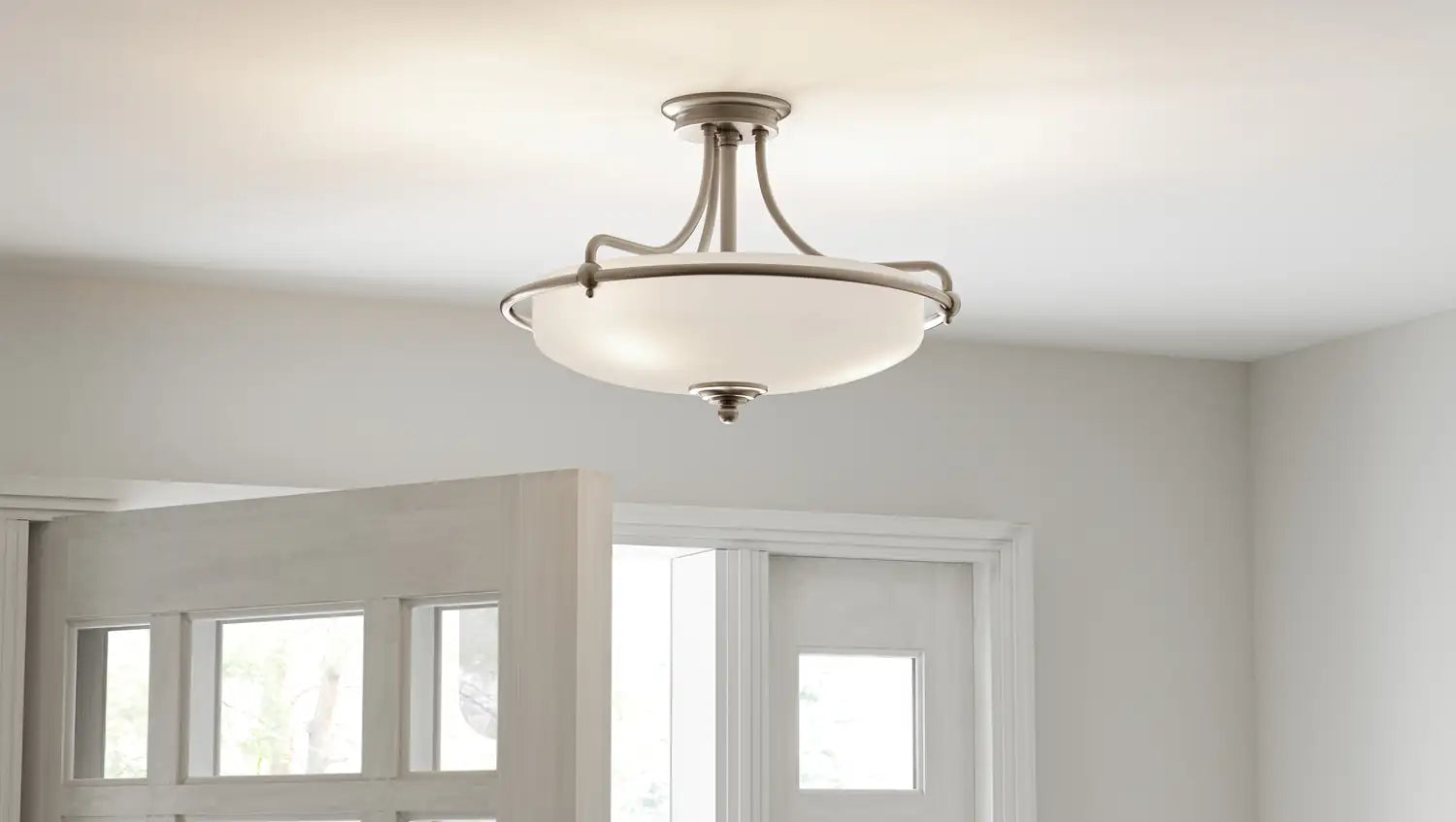 QUOIZEL, GRIFFIN SEMI-FLUSH MOUNT, SEMI FLUSH MOUNT LIGHT