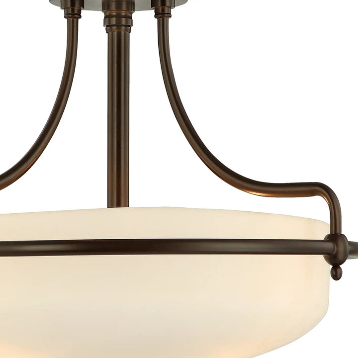 QUOIZEL, GRIFFIN SEMI-FLUSH MOUNT, SEMI FLUSH MOUNT LIGHT