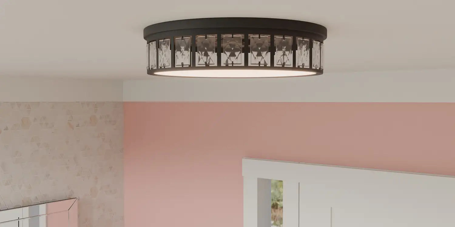 QUOIZEL, GIBSON FLUSH MOUNT, FLUSH MOUNT CEILING LIGHTS