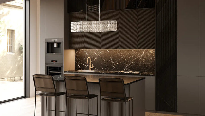 QUOIZEL, GIBSON ISLAND CHANDELIER, LINEAR LIGHT