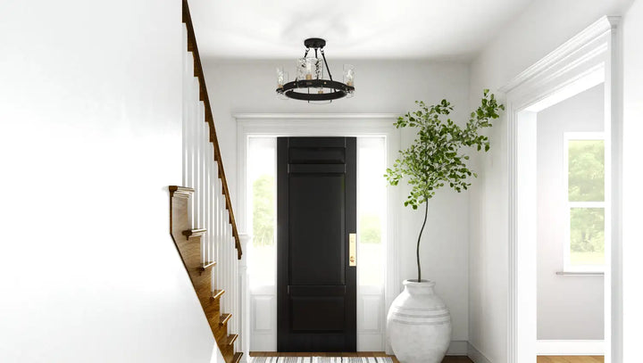 QUOIZEL, GLOUCESTER SEMI-FLUSH MOUNT, SEMI FLUSH MOUNT LIGHT