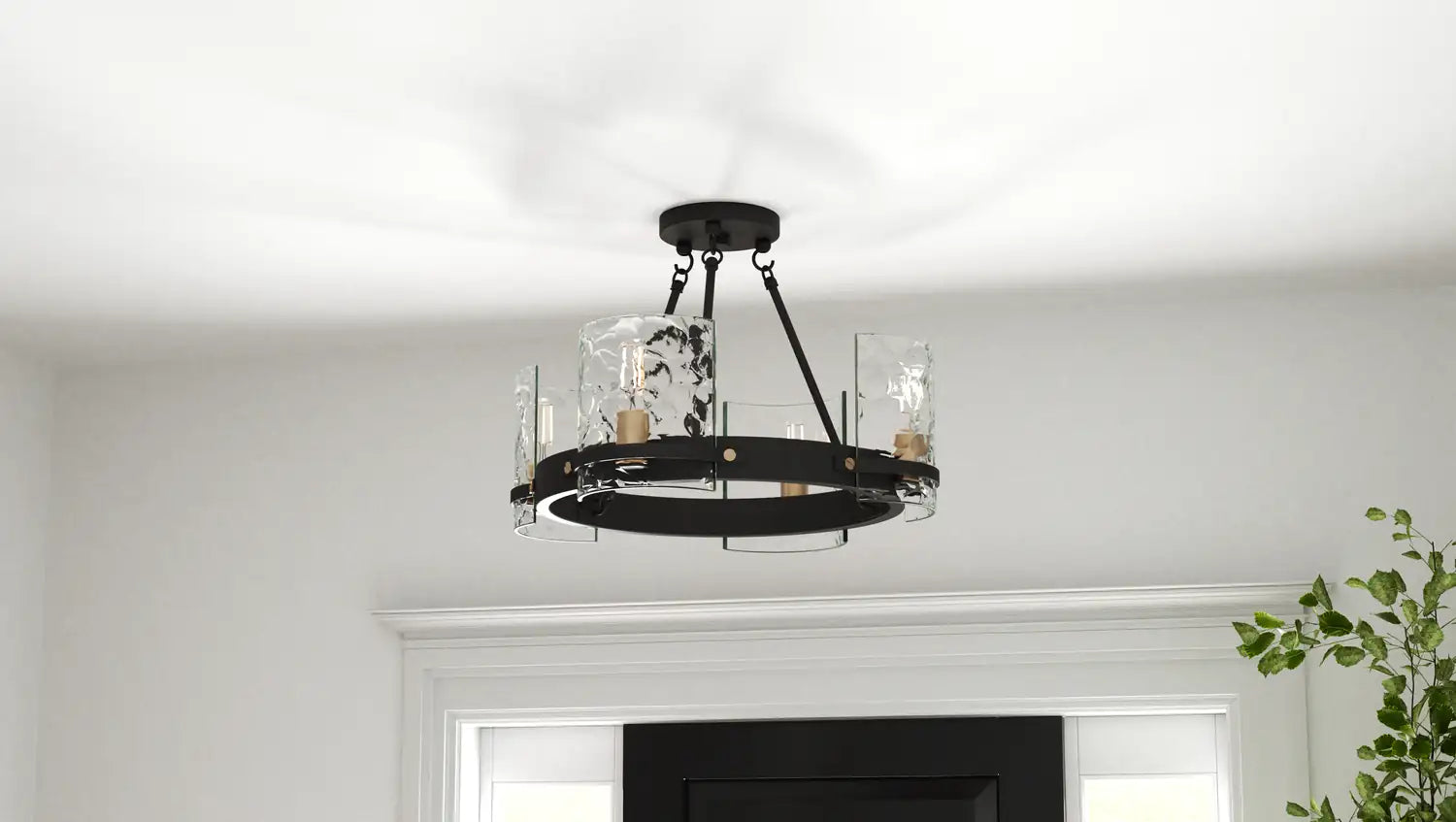 QUOIZEL, GLOUCESTER SEMI-FLUSH MOUNT, SEMI FLUSH MOUNT LIGHT