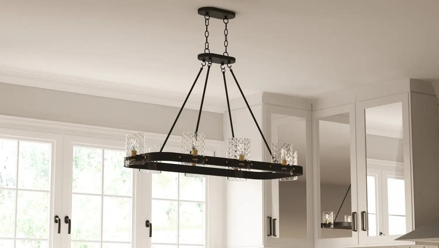 QUOIZEL, GLOUCESTER ISLAND CHANDELIER, LINEAR LIGHT