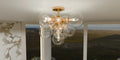 QUOIZEL, GLINDA SEMI-FLUSH MOUNT, SEMI FLUSH MOUNT LIGHT