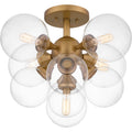 QUOIZEL, GLINDA SEMI-FLUSH MOUNT, SEMI FLUSH MOUNT LIGHT