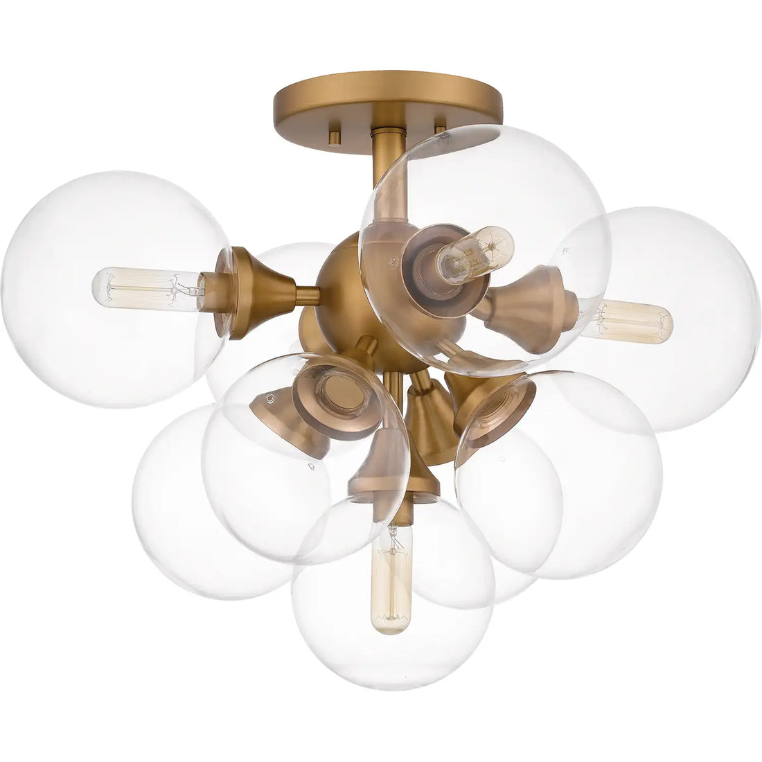 QUOIZEL, GLINDA SEMI-FLUSH MOUNT, SEMI FLUSH MOUNT LIGHT