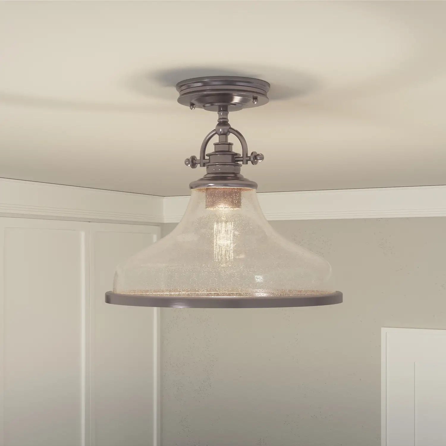 QUOIZEL, GRANT SEMI-FLUSH MOUNT, SEMI FLUSH MOUNT LIGHT