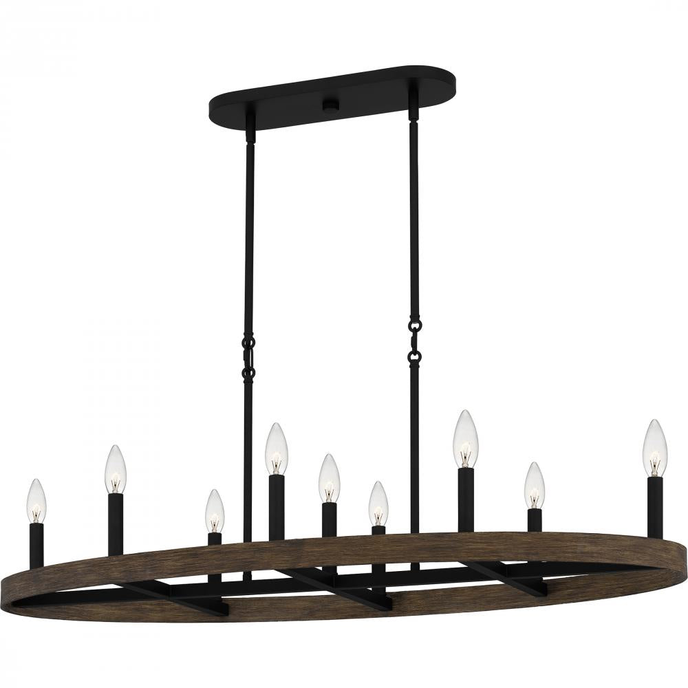 QUOIZEL, HENDRIX ISLAND CHANDELIER, LINEAR LIGHT
