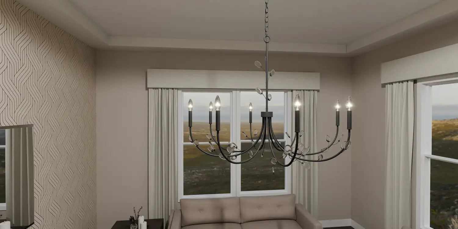 QUOIZEL, HEIRESS CHANDELIER, CHANDELIER LIGHT