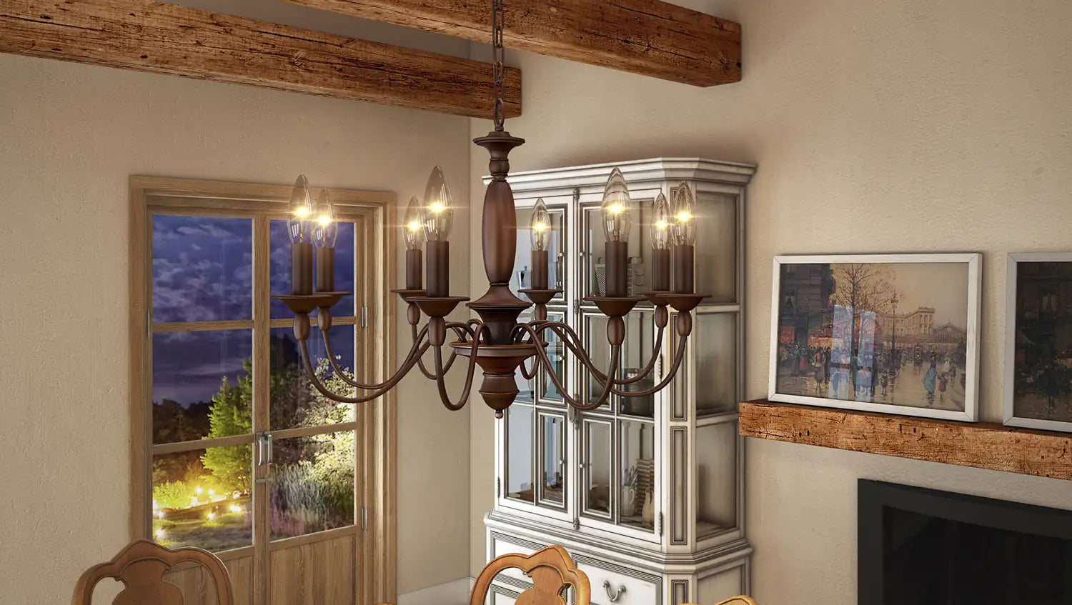 QUOIZEL, HOLBROOK CHANDELIER, CHANDELIER LIGHT