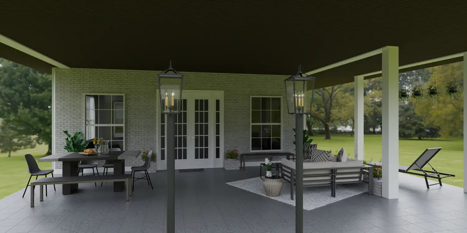 QUOIZEL, HULL OUTDOOR LANTERN, OUTDOOR CEILING LIGHTS