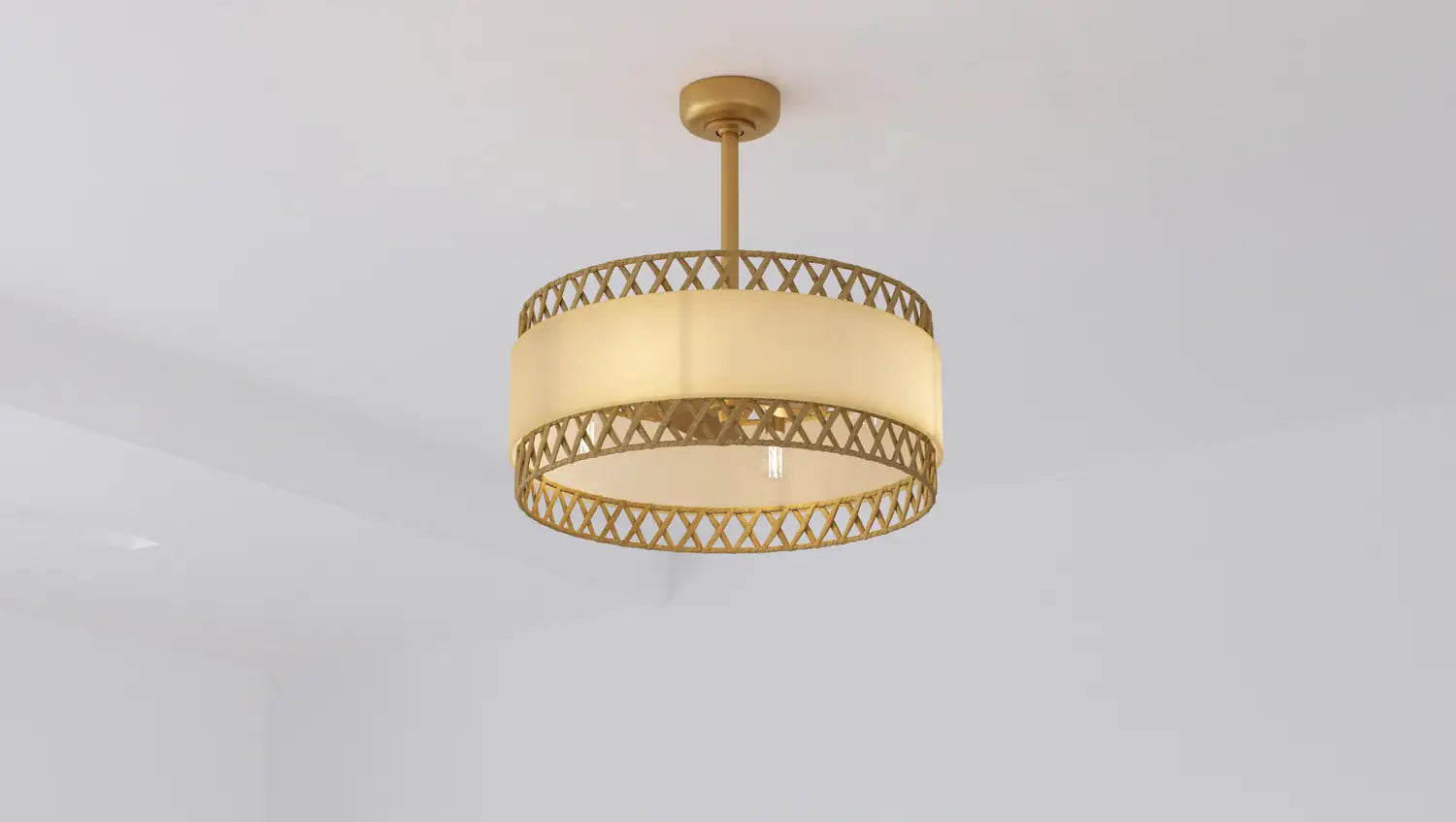 QUOIZEL, KATE FANDELIER, SEMI FLUSH MOUNT LIGHT