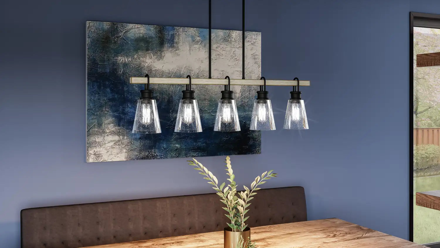 QUOIZEL, KINGSBRIDGE ISLAND CHANDELIER, LINEAR LIGHT