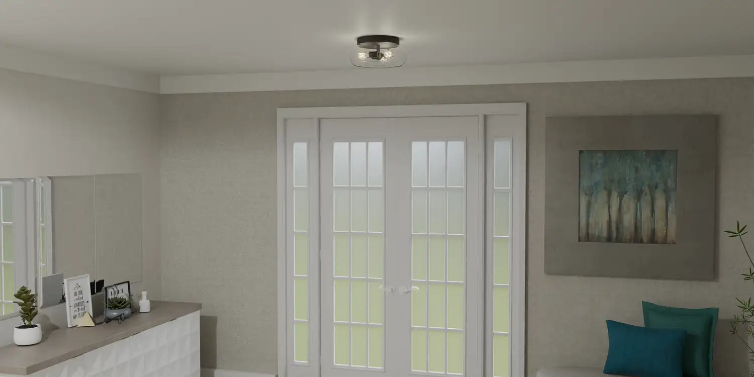 QUOIZEL, LUCY FLUSH MOUNT, FLUSH MOUNT CEILING LIGHTS