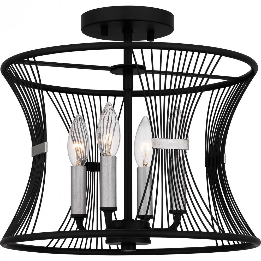QUOIZEL, LEILAND SEMI-FLUSH MOUNT, SEMI FLUSH MOUNT LIGHT