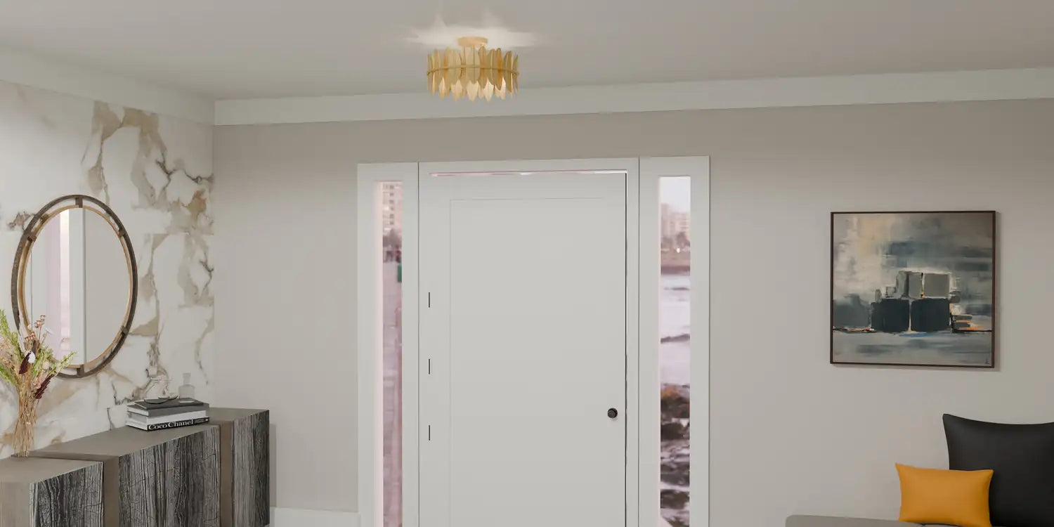 QUOIZEL, LIZA SEMI-FLUSH MOUNT, SEMI FLUSH MOUNT LIGHT