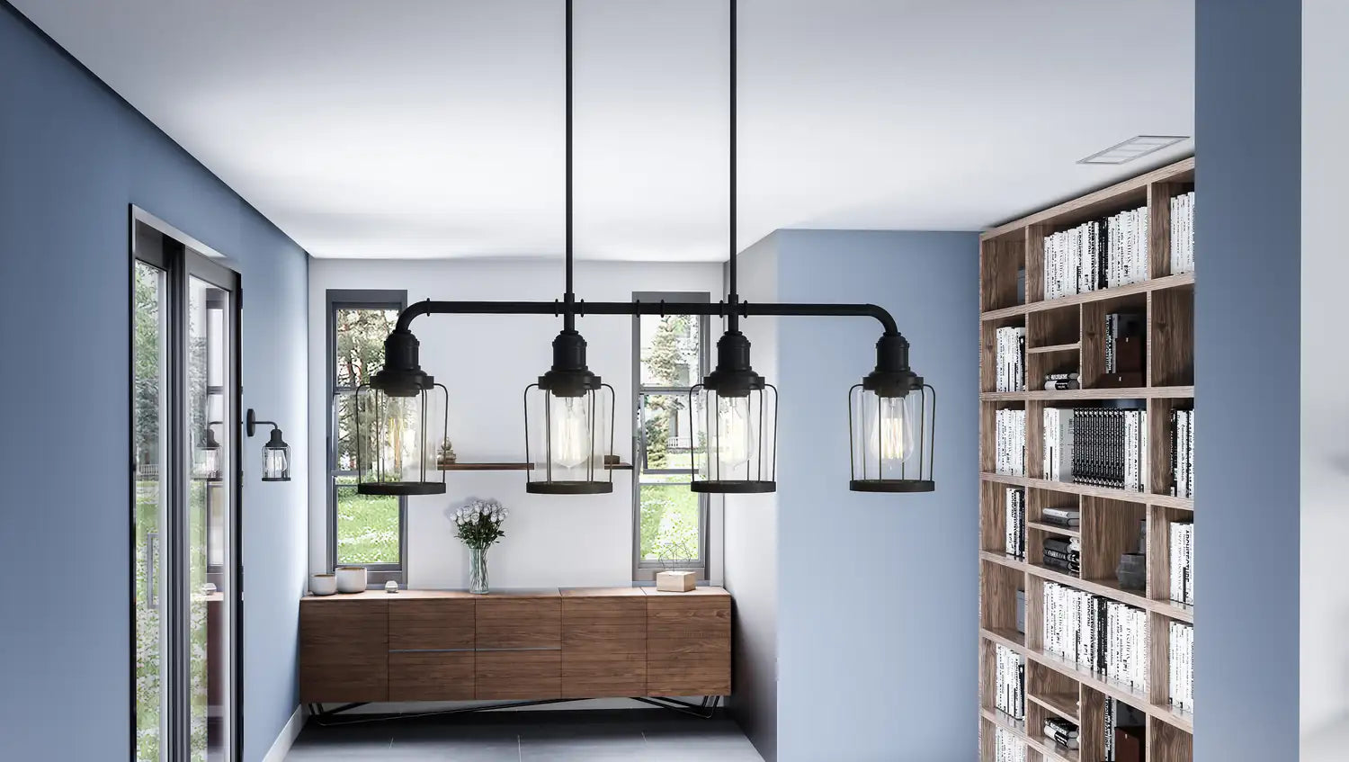 QUOIZEL, LUDLOW ISLAND CHANDELIER, LINEAR LIGHT