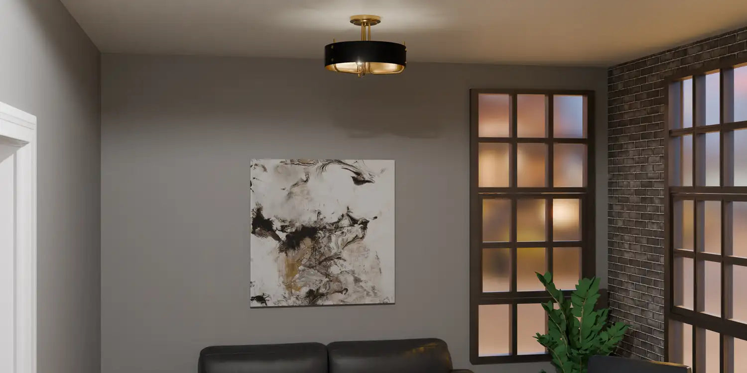 QUOIZEL, MADDEN SEMI-FLUSH MOUNT, SEMI FLUSH MOUNT LIGHT