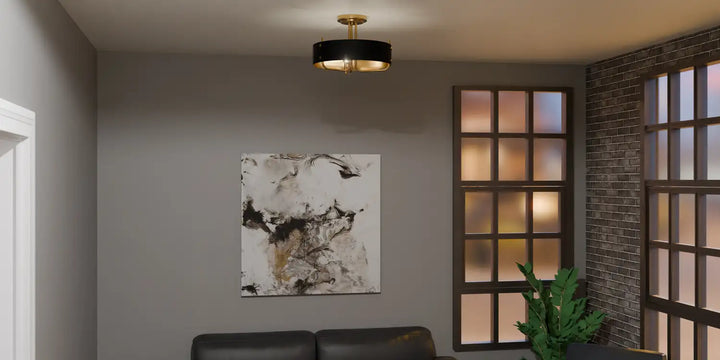 QUOIZEL, MADDEN SEMI-FLUSH MOUNT, SEMI FLUSH MOUNT LIGHT