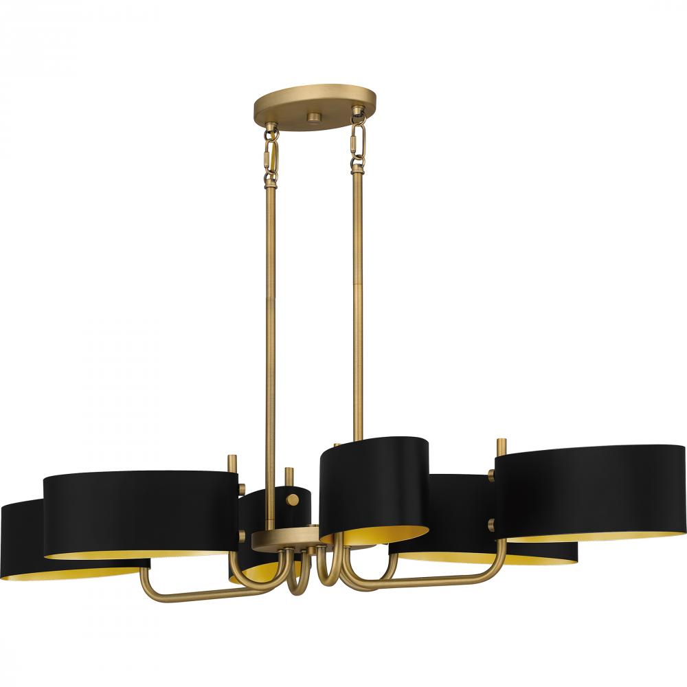 QUOIZEL, MADDEN ISLAND CHANDELIER, LINEAR LIGHT