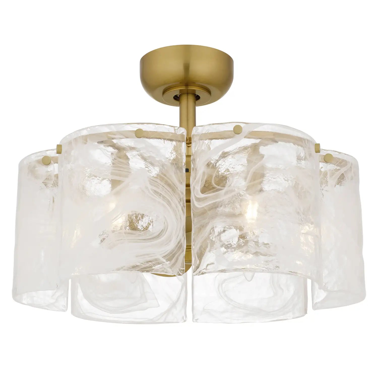 QUOIZEL, MAISIE FANDELIER, SEMI FLUSH MOUNT LIGHT