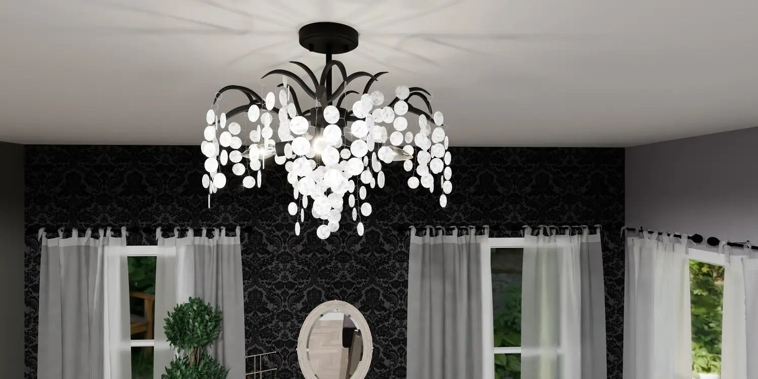 QUOIZEL, MAPLE SEMI-FLUSH MOUNT, SEMI FLUSH MOUNT LIGHT