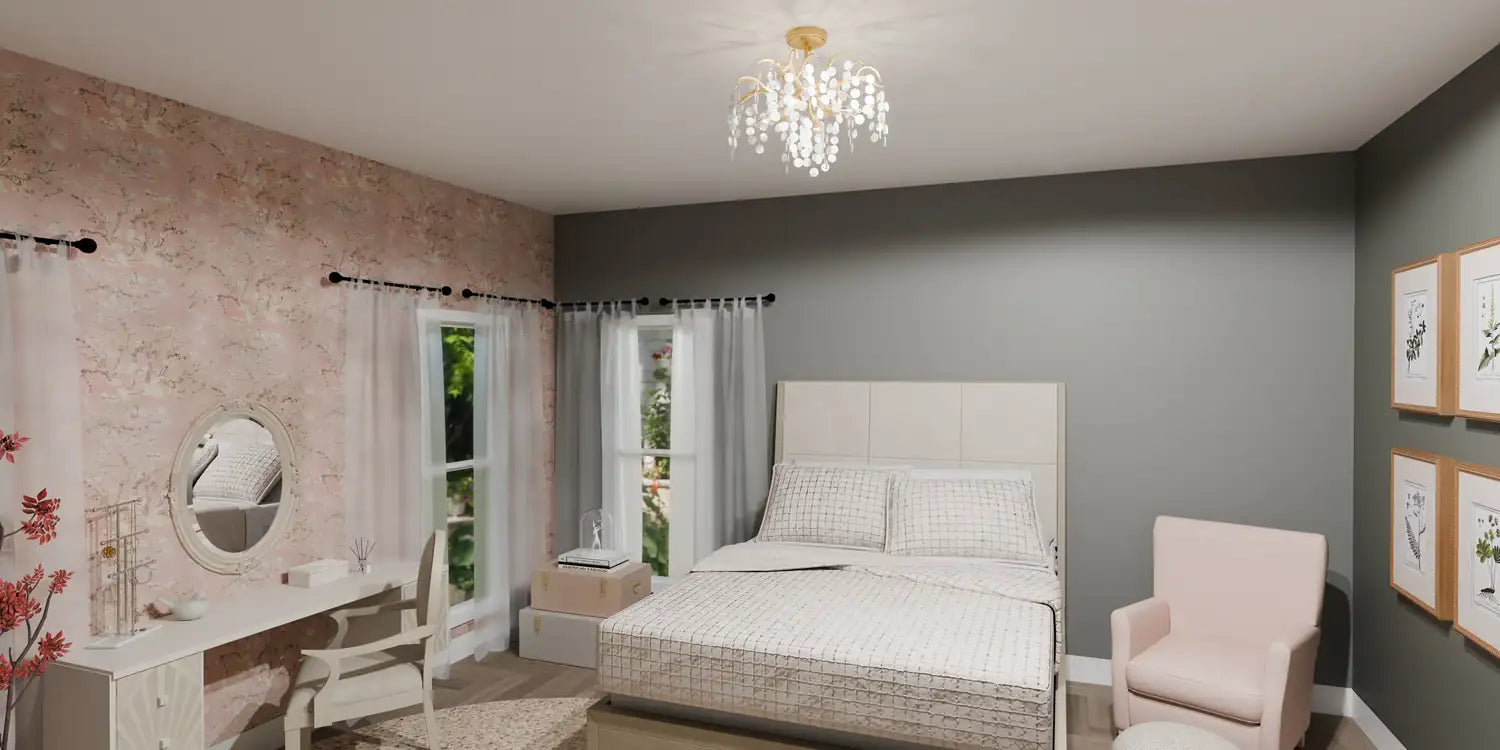 QUOIZEL, MAPLE SEMI-FLUSH MOUNT, SEMI FLUSH MOUNT LIGHT