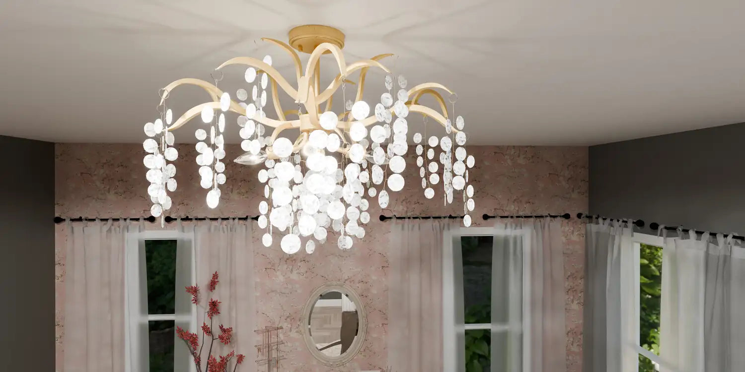 QUOIZEL, MAPLE SEMI-FLUSH MOUNT, SEMI FLUSH MOUNT LIGHT