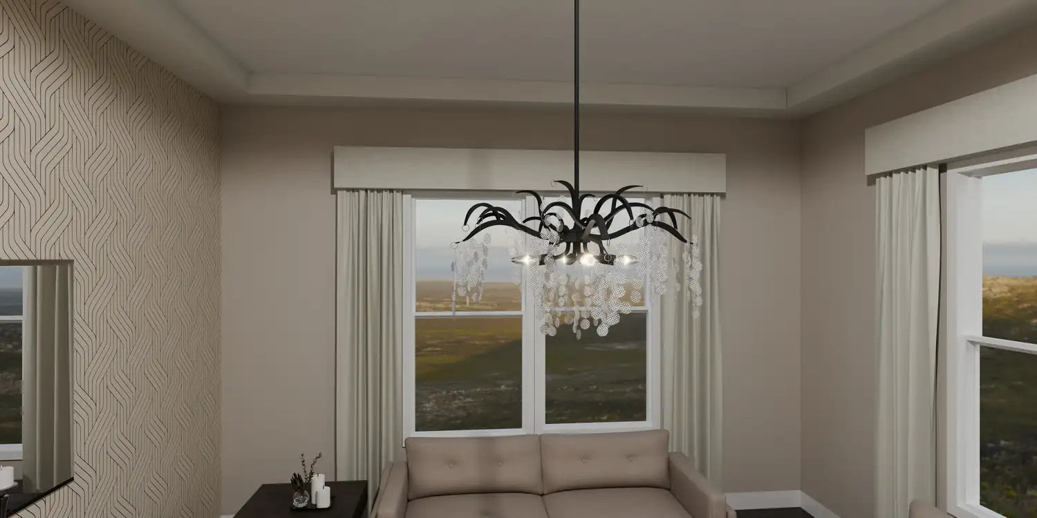 QUOIZEL, MAPLE CHANDELIER, CHANDELIER LIGHT