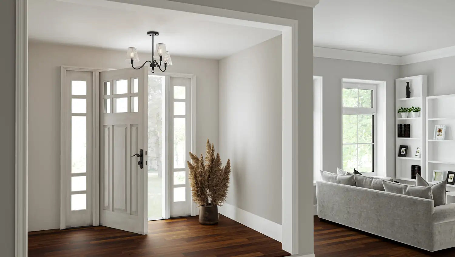QUOIZEL, MCKINNEY SEMI-FLUSH MOUNT, SEMI FLUSH MOUNT LIGHT