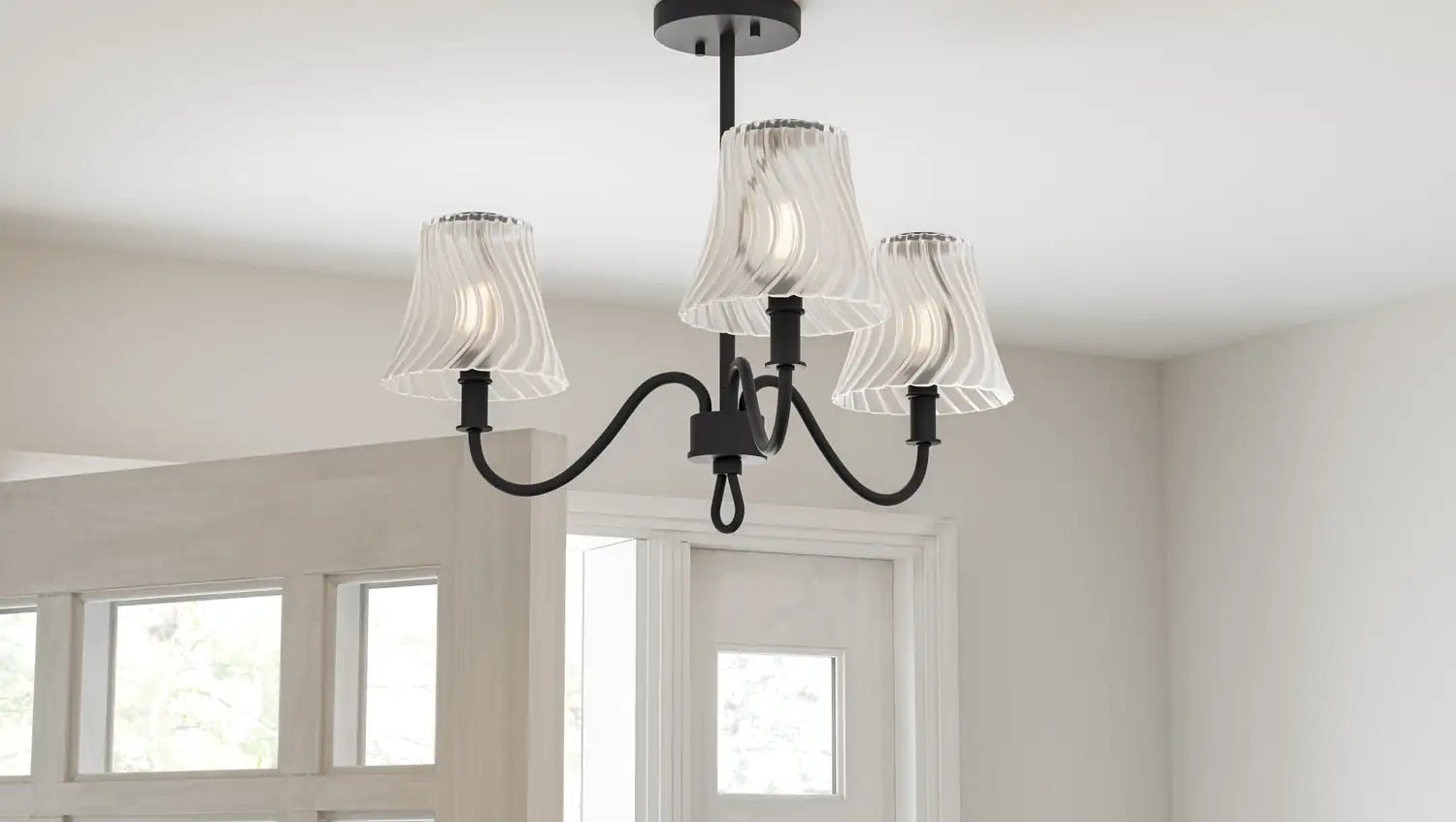 QUOIZEL, MCKINNEY SEMI-FLUSH MOUNT, SEMI FLUSH MOUNT LIGHT