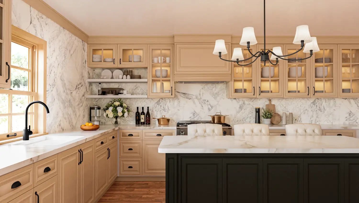 QUOIZEL, MCKINNEY ISLAND CHANDELIER, LINEAR LIGHT