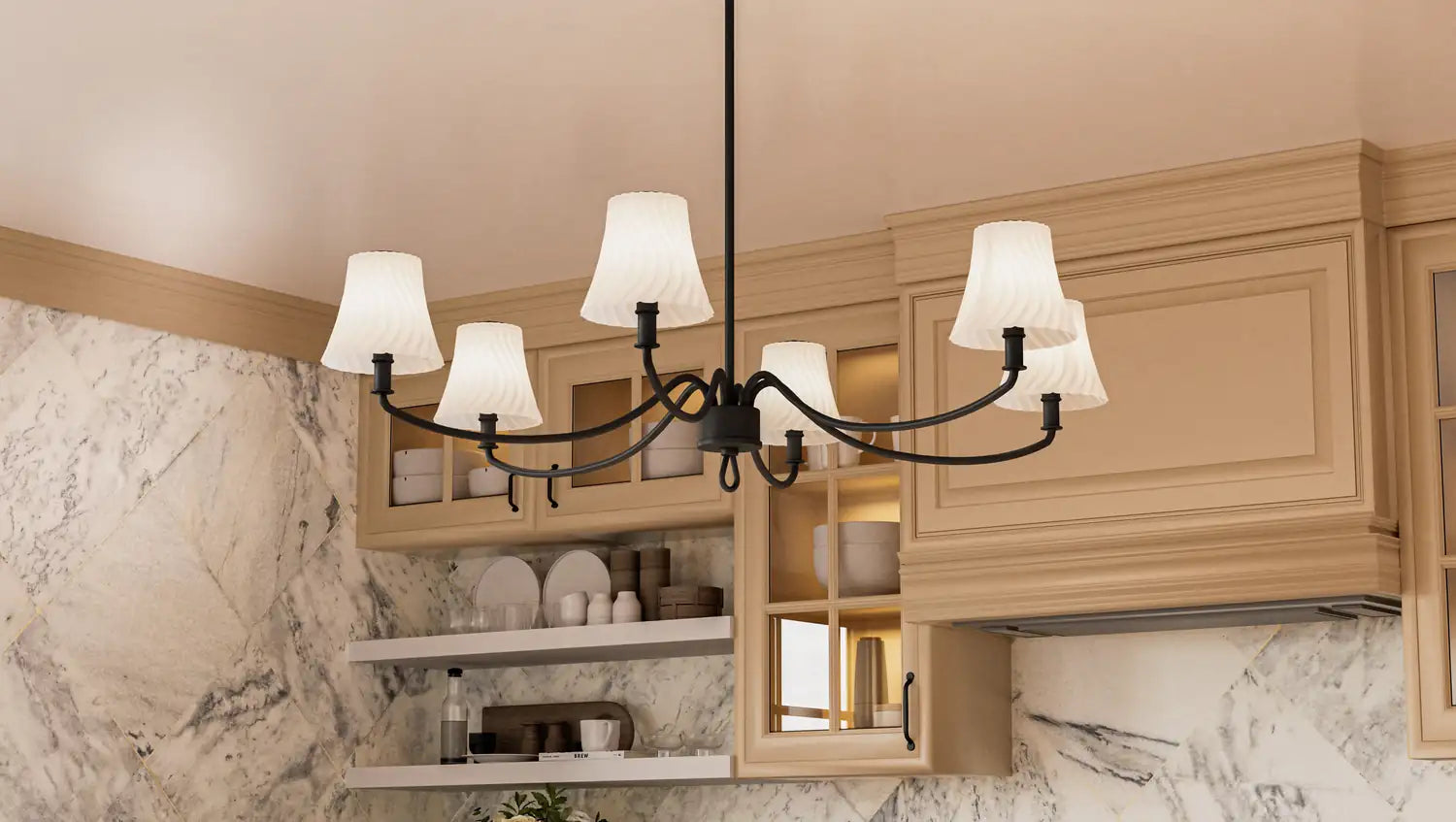 QUOIZEL, MCKINNEY ISLAND CHANDELIER, LINEAR LIGHT