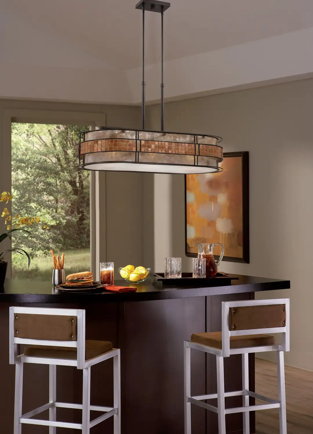 QUOIZEL, LAGUNA ISLAND CHANDELIER, LINEAR LIGHT