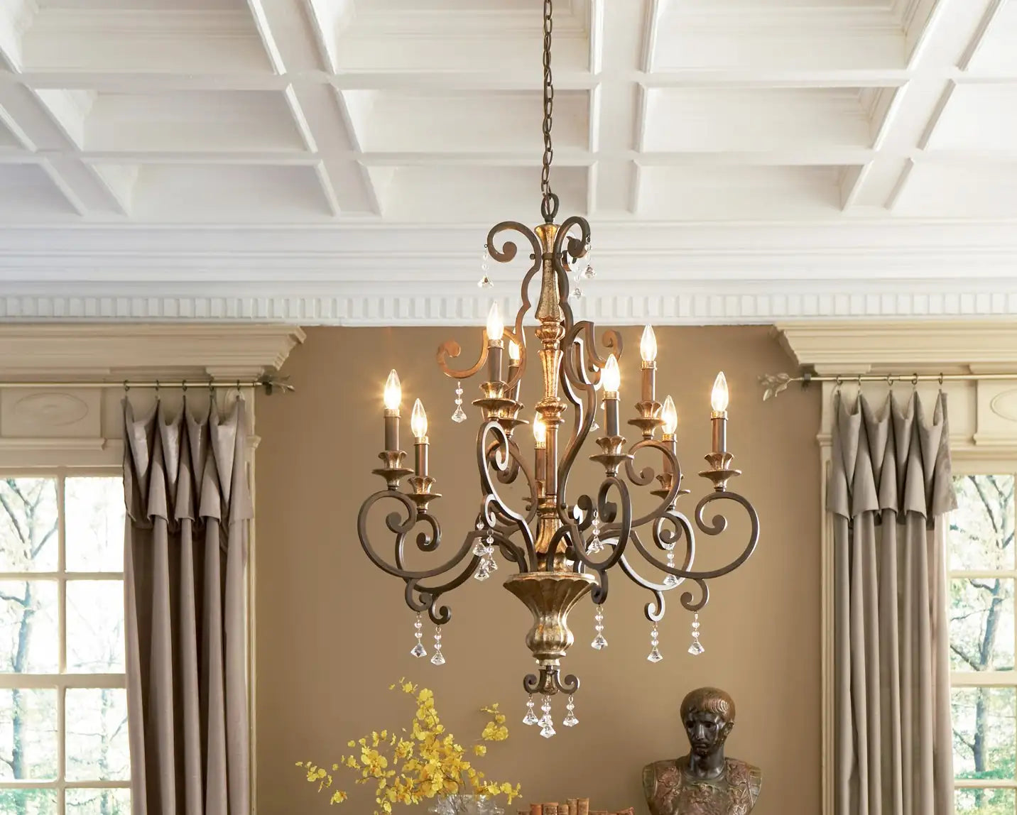 QUOIZEL, MARQUETTE CHANDELIER, CHANDELIER LIGHT