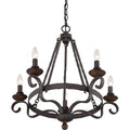 QUOIZEL, NOBLE CHANDELIER, CHANDELIER LIGHT