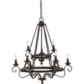 QUOIZEL, NOBLE CHANDELIER, CHANDELIER LIGHT