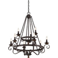 QUOIZEL, NOBLE CHANDELIER, CHANDELIER LIGHT
