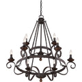 QUOIZEL, NOBLE CHANDELIER, CHANDELIER LIGHT