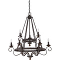 QUOIZEL, NOBLE CHANDELIER, CHANDELIER LIGHT