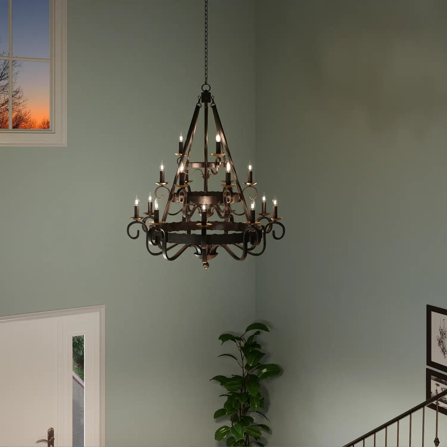 QUOIZEL, NOBLE CHANDELIER, CHANDELIER LIGHT