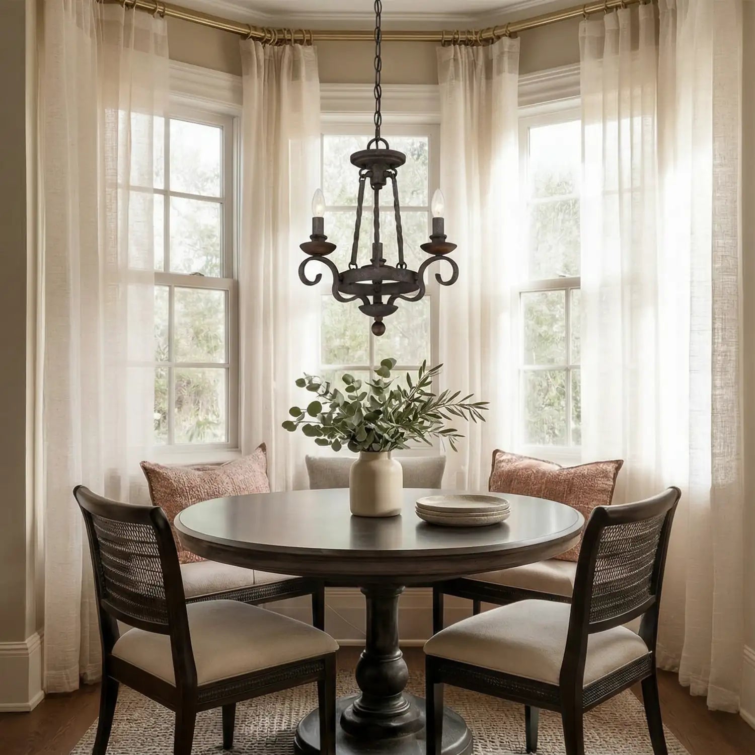 QUOIZEL, NOBLE CHANDELIER, CHANDELIER LIGHT